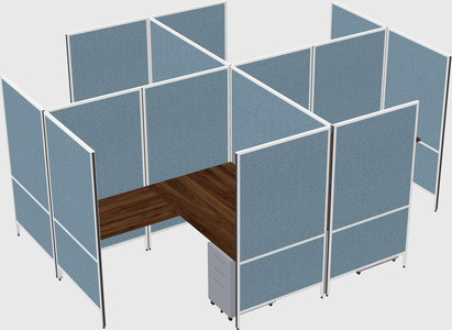 Modern modular quad l-shaped panel system