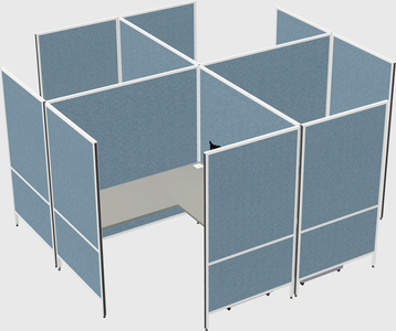 Modern modular quad l-shaped panel system