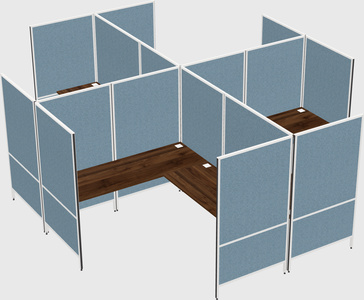 Modern modular quad l-shaped panel system