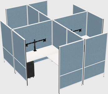 Modern modular quad l-shaped panel system