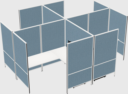 Modern modular quad l-shaped panel system