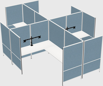 Modern modular quad l-shaped panel system