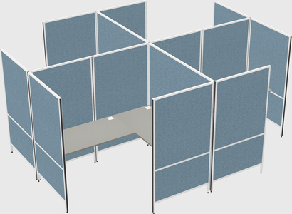 Modern modular quad l-shaped panel system