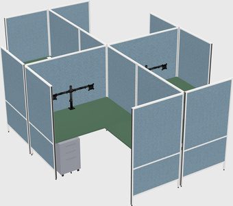 Modern modular quad l-shaped panel system