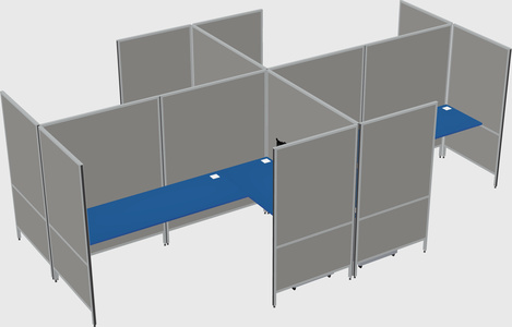 Modern modular quad l-shaped panel system