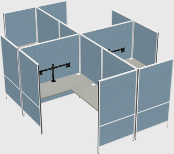 Modern modular quad l-shaped panel system