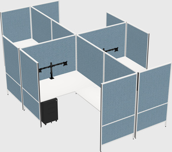 Modern modular quad l-shaped panel system