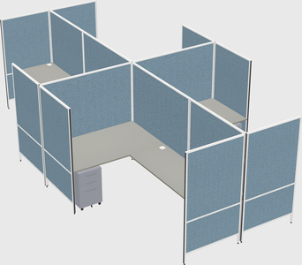Modern modular quad l-shaped panel system