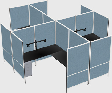 Modern modular quad l-shaped panel system