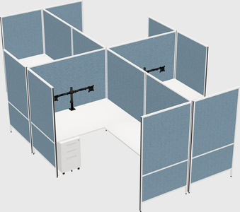 Modern modular quad l-shaped panel system