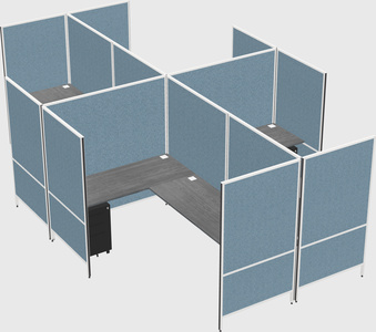Modern modular quad l-shaped panel system