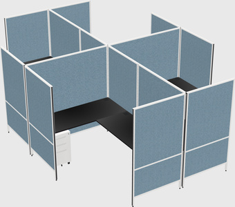 Modern modular quad l-shaped panel system