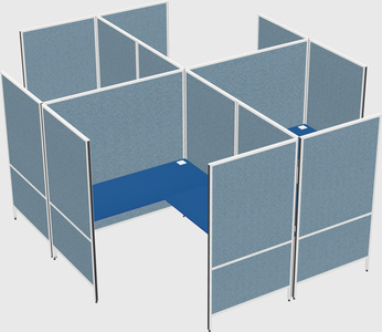Modern modular quad l-shaped panel system