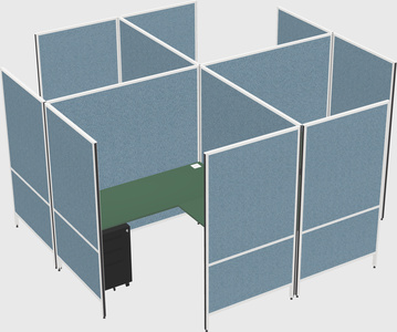 Modern modular quad l-shaped panel system