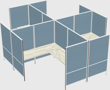 Modern modular quad l-shaped panel system
