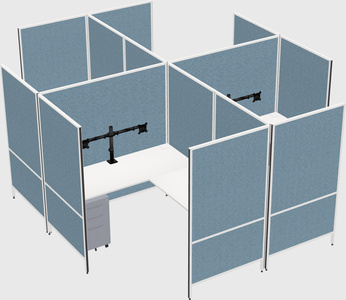 Modern modular quad l-shaped panel system
