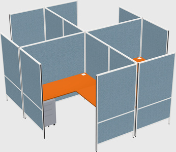 Modern modular quad l-shaped panel system