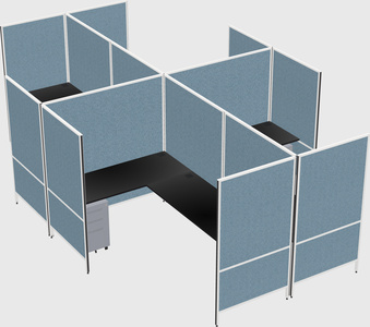 Modern modular quad l-shaped panel system