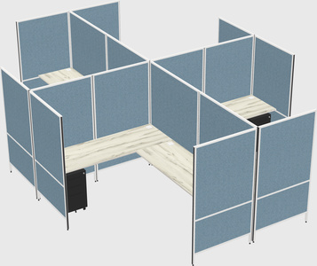 Modern modular quad l-shaped panel system