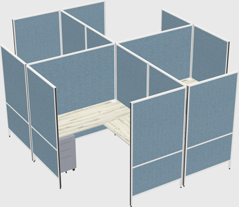 Modern modular quad l-shaped panel system
