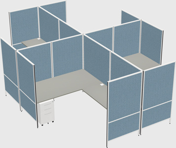 Modern modular quad l-shaped panel system