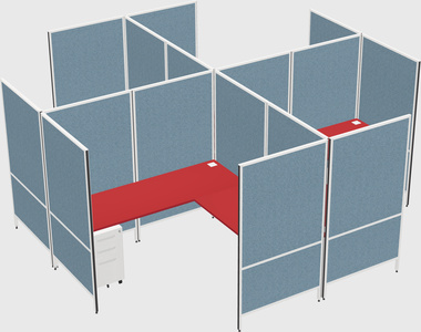 Modern modular quad l-shaped panel system