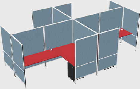 Modern modular quad l-shaped panel system