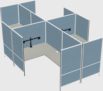 Modern modular quad l-shaped panel system