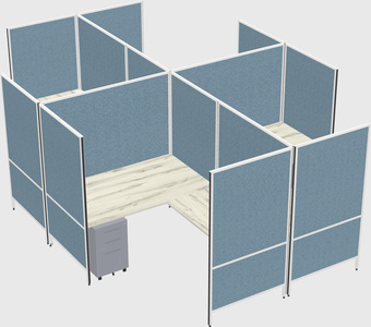 Modern modular quad l-shaped panel system