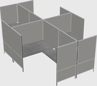Modern modular quad l-shaped panel system