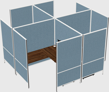 Modern modular quad l-shaped panel system