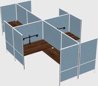 Modern modular quad l-shaped panel system