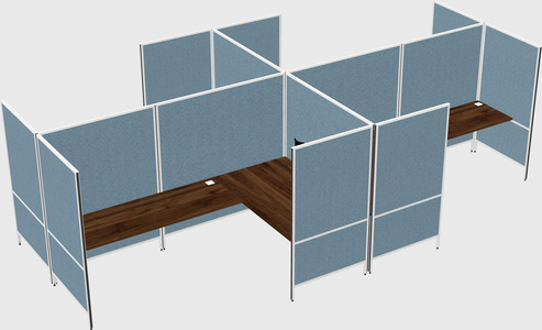 Modern modular quad l-shaped panel system
