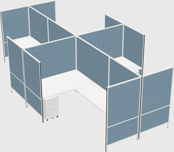 Modern modular quad l-shaped panel system