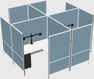Modern modular quad l-shaped panel system