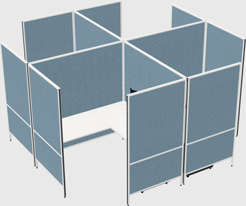 Modern modular quad l-shaped panel system
