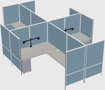 Modern modular quad l-shaped panel system
