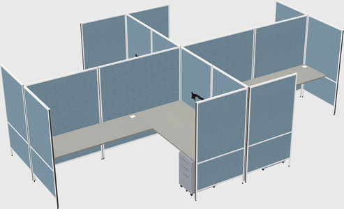 Modern modular quad l-shaped panel system