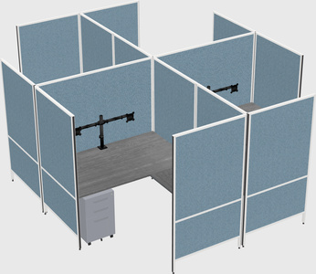 Modern modular quad l-shaped panel system