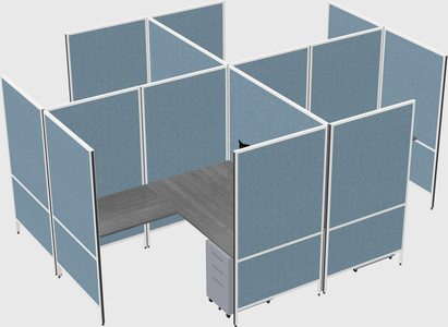 Modern modular quad l-shaped panel system