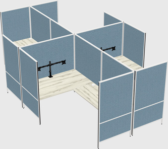 Modern modular quad l-shaped panel system