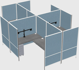 Modern modular quad l-shaped panel system
