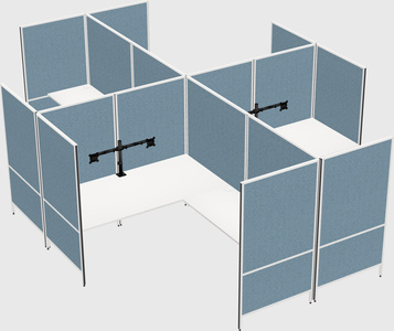 Modern modular quad l-shaped panel system