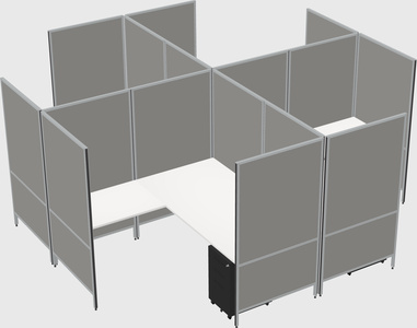 Modern modular quad l-shaped panel system