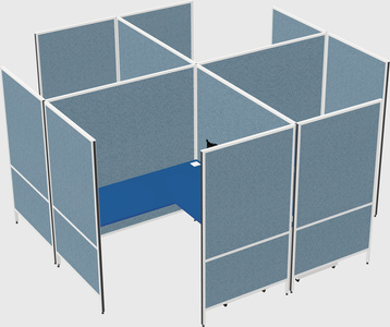 Modern modular quad l-shaped panel system