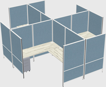 Modern modular quad l-shaped panel system