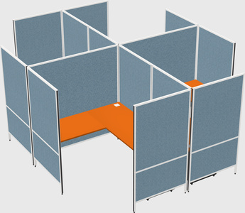 Modern modular quad l-shaped panel system