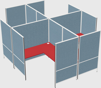 Modern modular quad l-shaped panel system
