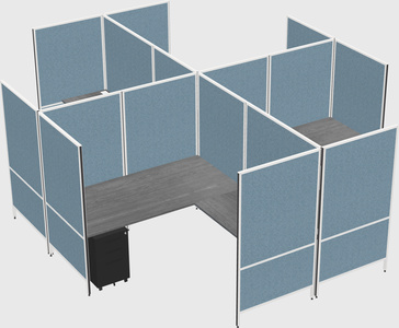 Modern modular quad l-shaped panel system