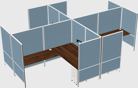 Modern modular quad l-shaped panel system